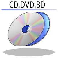 復旧不可:CD,DVD,BD
